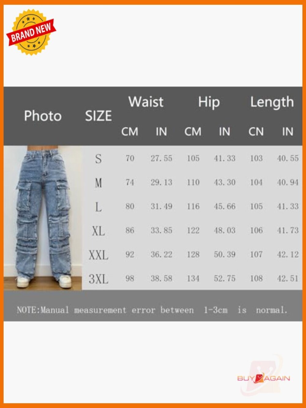 High Waisted Rhinestone Jeans Wide Leg Baggy Loose Fit Bling Denim Pants - Picture 6 of 7